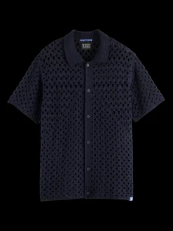 Crochet knitted polo short sleeve