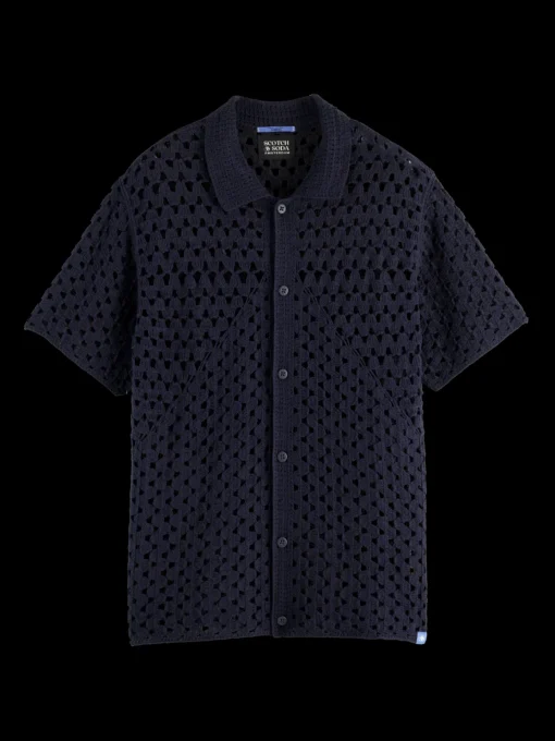 Crochet knitted polo short sleeve