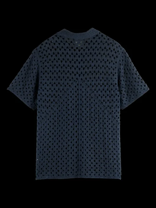 Crochet knitted polo short sleeve