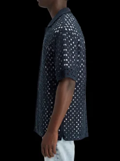 Crochet knitted polo short sleeve