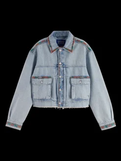 CROPPED DENIM JACKET - SEA STAR