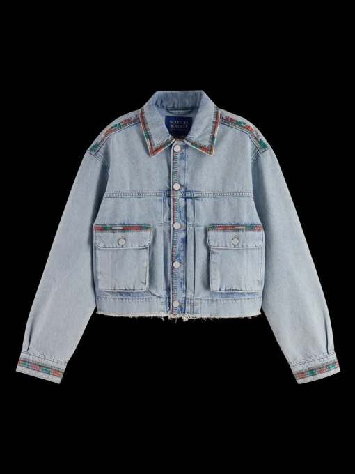 CROPPED DENIM JACKET - SEA STAR