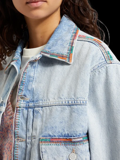 CROPPED DENIM JACKET - SEA STAR