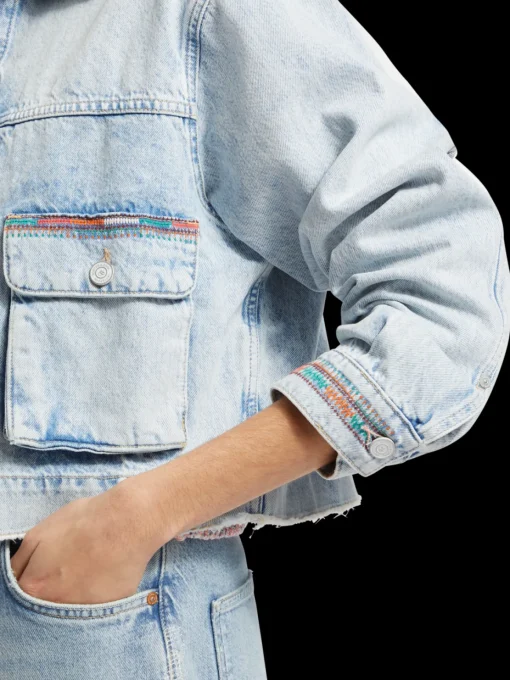 CROPPED DENIM JACKET - SEA STAR