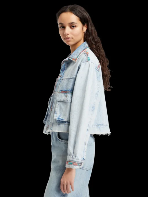 CROPPED DENIM JACKET - SEA STAR
