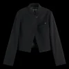 CROPPED TAILORED GABARDINE BLAZER