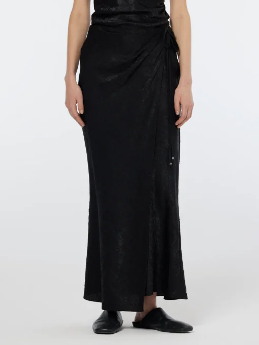 Crushed Satin Skirt