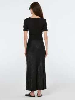 Crushed Satin Skirt