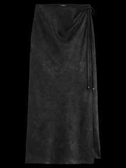 Crushed Satin Skirt
