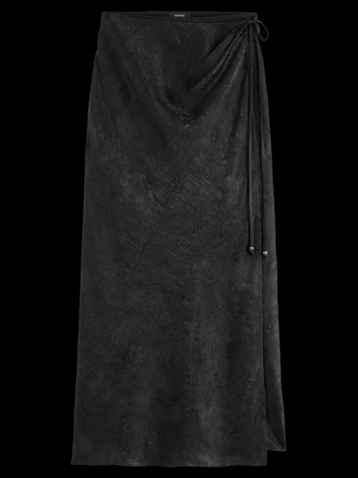 Crushed Satin Skirt