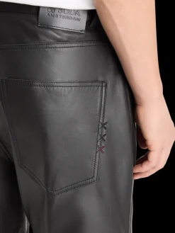 DEAN LEATHER 5-POCKET PANTS