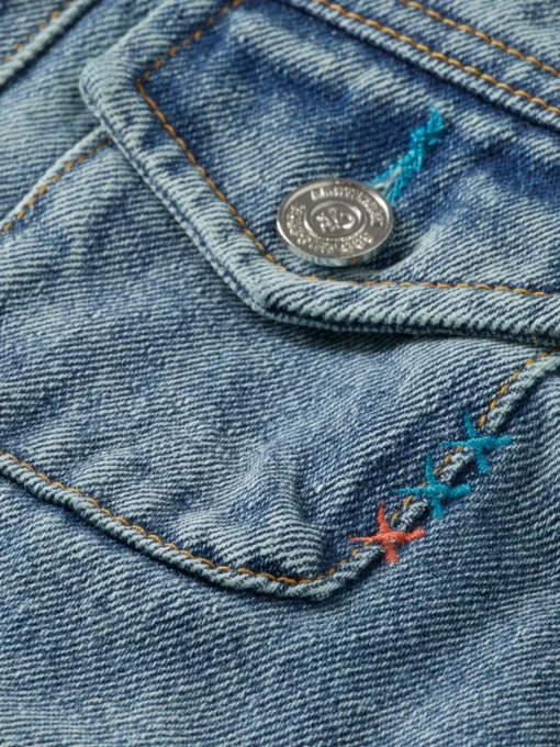 DENIM WORKWEAR JACKET WITH TEDDY LINING