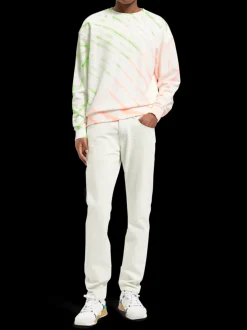 Diagonal tie-dyed sweatshirt