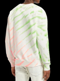 Diagonal tie-dyed sweatshirt
