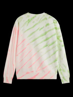 Diagonal tie-dyed sweatshirt