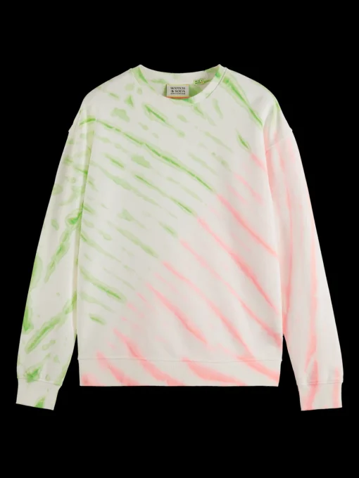 Diagonal tie-dyed sweatshirt