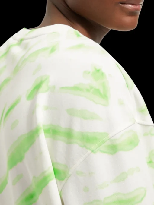 Diagonal tie-dyed sweatshirt
