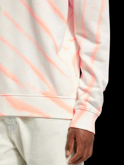 Diagonal tie-dyed sweatshirt