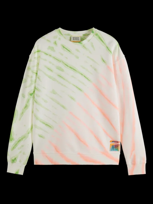 Diagonal tie-dyed sweatshirt