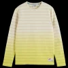 Dip dye striped ls t-shirt