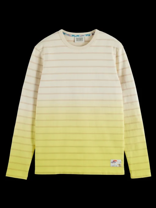 Dip dye striped ls t-shirt