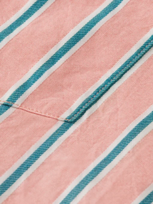 Dobby stripe roll up sleeves