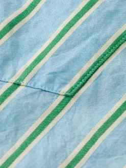 Dobby stripe roll up sleeves