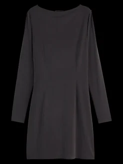 DRAPED LONG SLEEVE DRESS