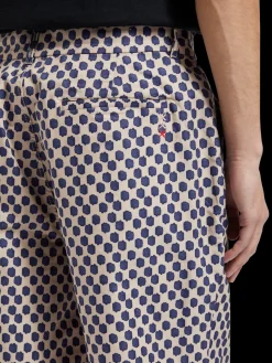 Drift- printed lightweight cotton canvas short