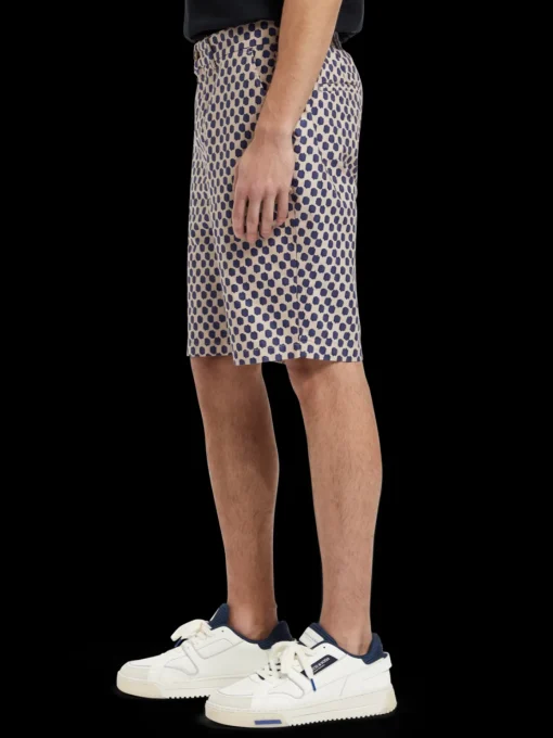 Drift- printed lightweight cotton canvas short