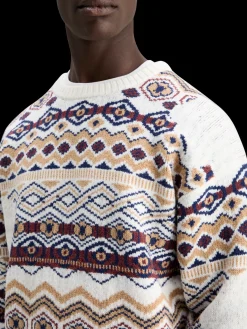 Dropped shoulder jacquard all over