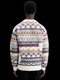 Dropped shoulder jacquard all over