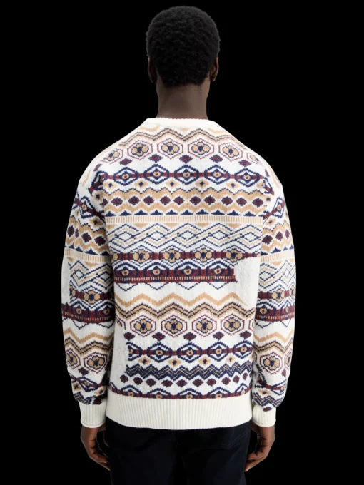 Dropped shoulder jacquard all over