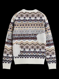 Dropped shoulder jacquard all over