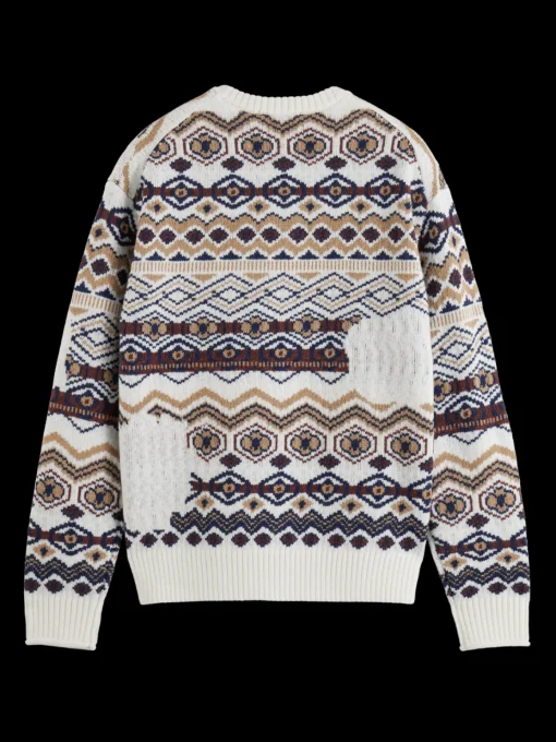 Dropped shoulder jacquard all over