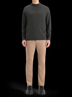 DROPPED SHOULDER MOCK NECK SWEATER