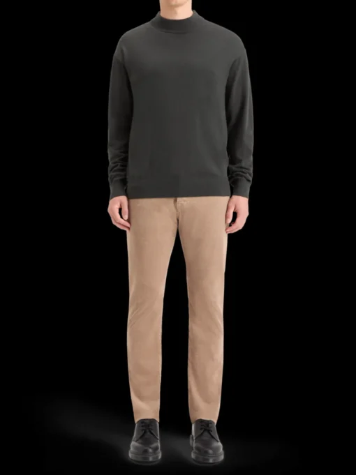 DROPPED SHOULDER MOCK NECK SWEATER