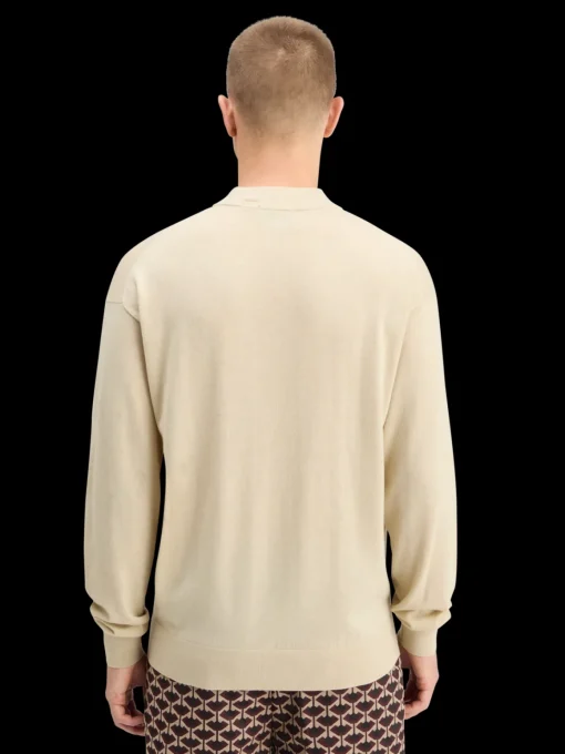 DROPPED SHOULDER MOCK NECK SWEATER