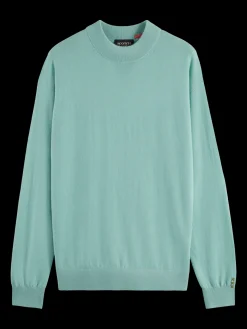DROPPED SHOULDER MOCK NECK SWEATER