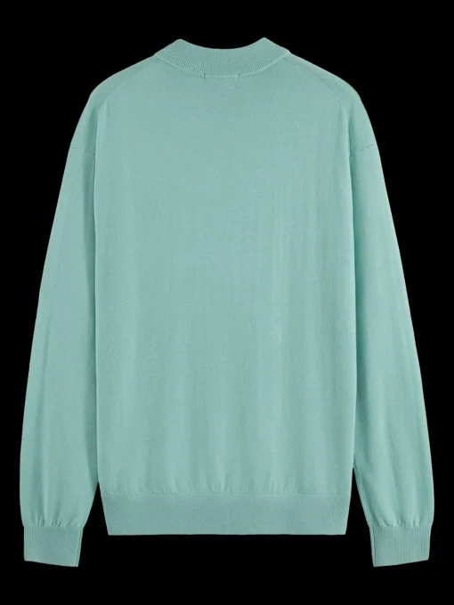 DROPPED SHOULDER MOCK NECK SWEATER