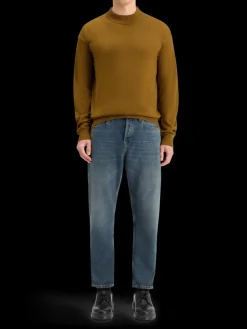 DROPPED SHOULDER MOCK NECK SWEATER