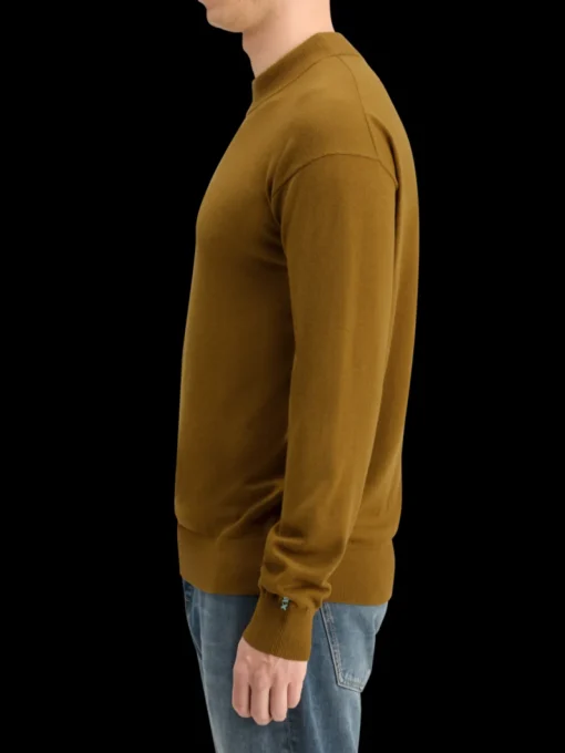 DROPPED SHOULDER MOCK NECK SWEATER