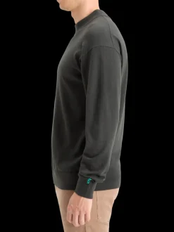 DROPPED SHOULDER MOCK NECK SWEATER
