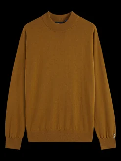 DROPPED SHOULDER MOCK NECK SWEATER