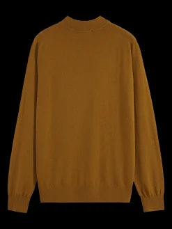 DROPPED SHOULDER MOCK NECK SWEATER