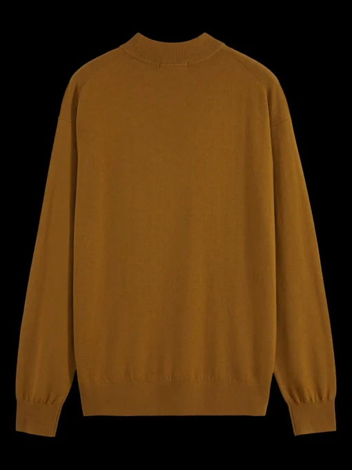 DROPPED SHOULDER MOCK NECK SWEATER