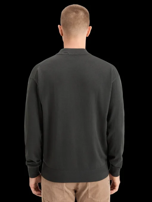 DROPPED SHOULDER MOCK NECK SWEATER