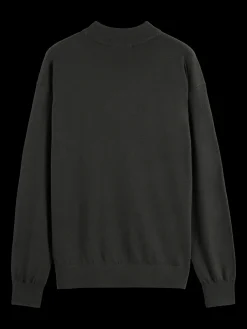 DROPPED SHOULDER MOCK NECK SWEATER