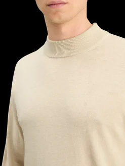 DROPPED SHOULDER MOCK NECK SWEATER