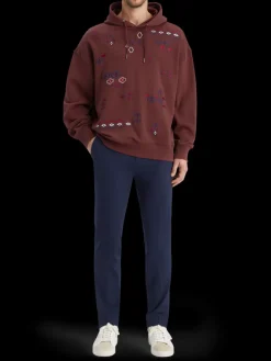Embroidered artwork hoodie